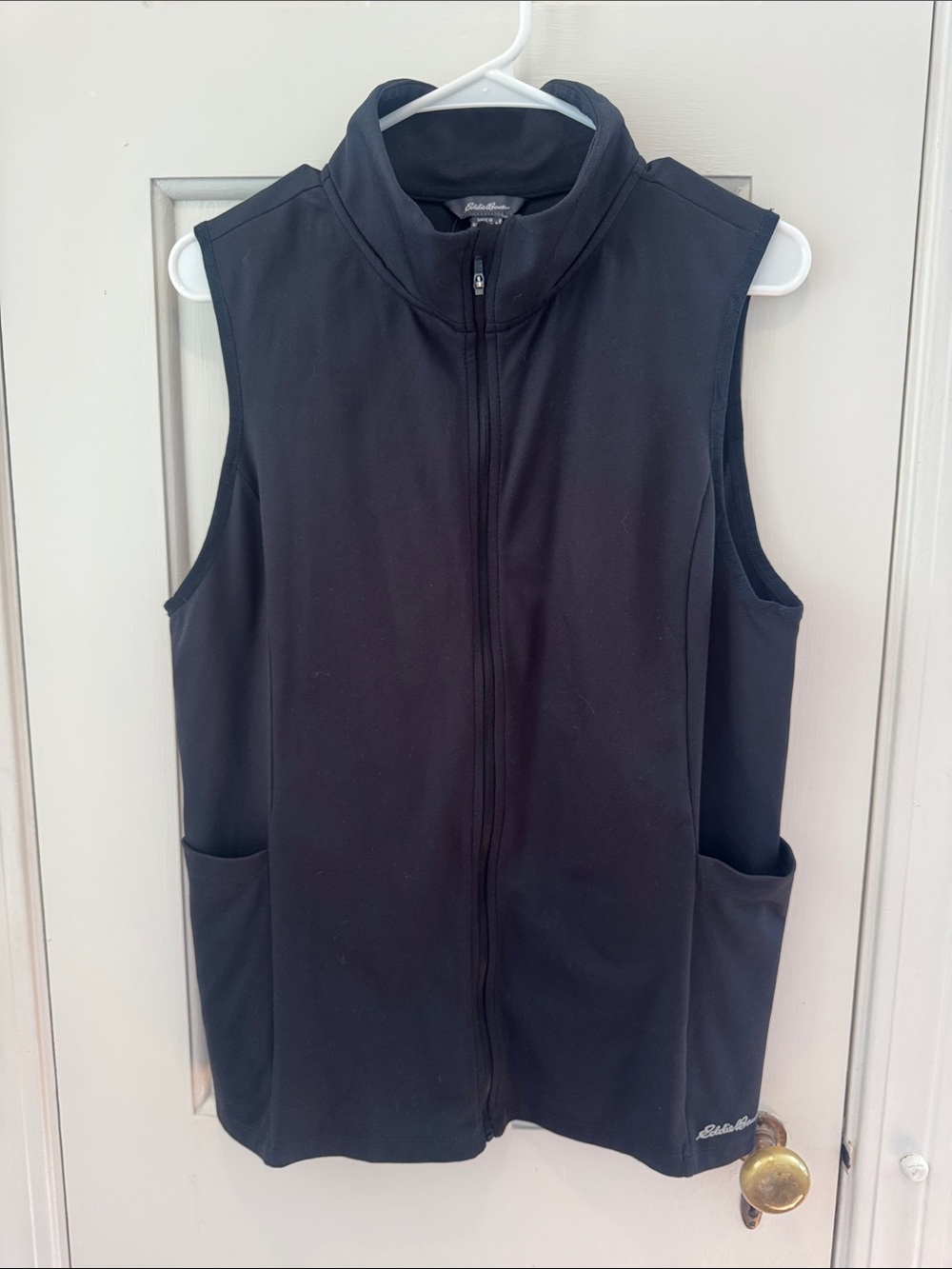 Eddie Bauer Black Full-Zip Sleeveless Vest